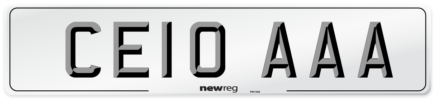 CE10 AAA Number Plate from New Reg
